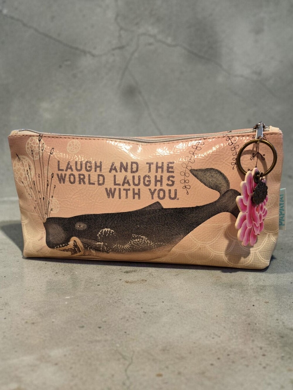 PAPAYA! ART 'Laugh and the World Laughs With You ' Accessory Pouch